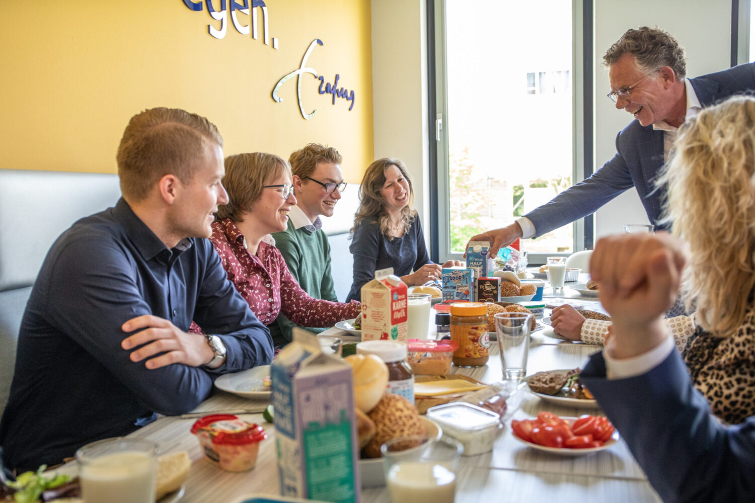 Gezamenlijke lunch bij Laudame Financials